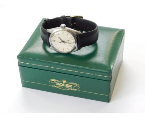 ROLEX OYSTER PRECISION. A gentleman's stainless steel cased Rolex Oyster Precision wristwatch c.1962. The ivory coloured dial