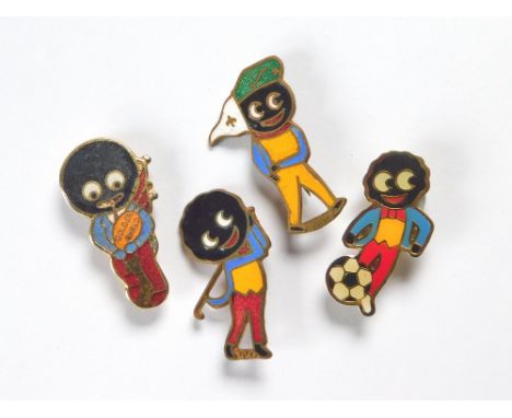 ROBERTSON'S BADGES. Four Robertson's badges: Piper (F & S bare metal to right of chanter), Golfer (Gomm), Boy Scout (unmarked