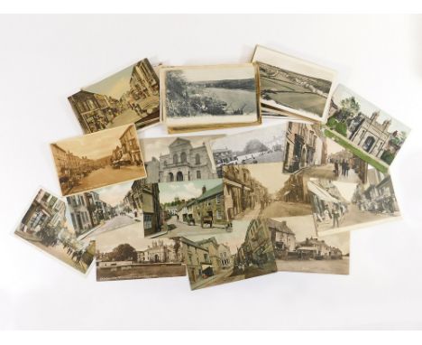 HELSTON AREA VIEW POSTCARDS. Approximately fifty mainly early 20th century printed postcards of views of Helston including bu
