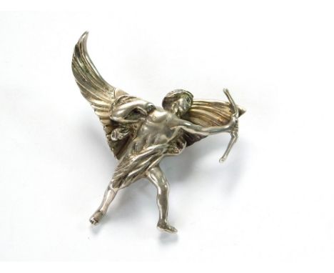 SILVER BROOCH. A 1940's Eros brooch, designed & cast by Frederick Massingham for D.H. Phillips, London, wholesale Art Jewelle