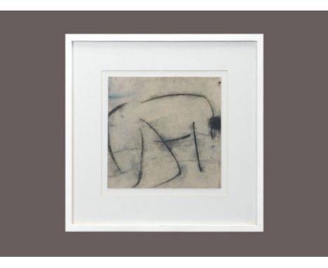 MARY STORK. 'Fossilized'. Mixed media on card. Signed & dated 9.11.93. Artist's titled label to the reverse & signed. 26.5 x 