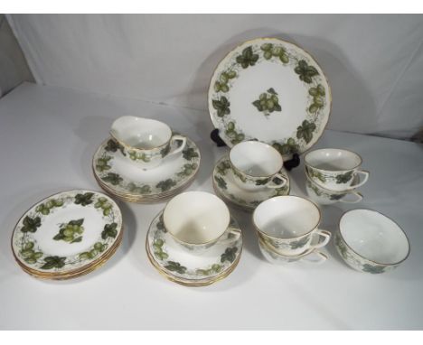 Royal Worcester - a tea service decorated in the Mathon pattern, six place setting comprising 25 pieces