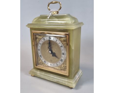 20th century Elliott Swansea Goldsmiths onyx mantle clock.  (B.P. 21% + VAT) 