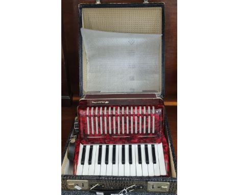 Mid century 'Galotta' mother of pearl accordion in fitted case.   (B.P. 21% + VAT) 