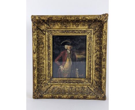 A late 20th century half length portrait of a nobleman oleograph, 24cm x 19cm, in an ornate gilt frameLocation: