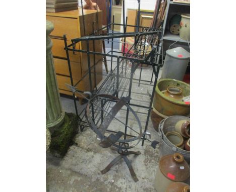 Three garden planter stands together with an armillary sundialLocation: 