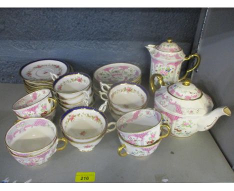 An Adderley china part tea set, and a group of Coalport cups and saucers Location: 5.3 