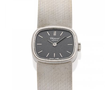 CHOPARDArmbanduhr. Herkunft: Schweiz, Genf. Datierung: Um 1960/1970. Werk: Handaufzug. Gehäuse/Armband: 750/- Weißgold, Falts