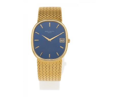 PATEK PHILIPPEGolden Ellipse. Armbanduhr. Herkunft: Schweiz, Genf. Werk: Automatik, Cal. 28-255C. Gehäuse/Armband: 750/- Gelb