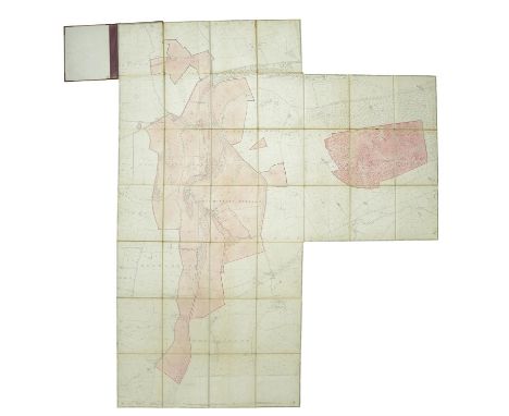 AN ORDNANCE SURVEY MAP OF KNOCKLOFTY ESTATE, CO. WATERFORD, 1908linen backed fold-out map, there is one fold-out in 37 sectio