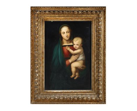 AFTER RAPHAEL, FLORENTINE, 19TH CENTURY  The Grand Duke's Madonna,  Oil on canvas, 84 x 57cm  With original gallery label ver