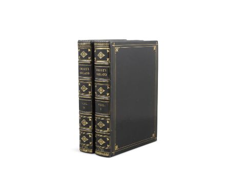 GROSE FRANCIS, The Antiquities of Ireland. London 1791, S. Hooper, Two vols. Complete hardcover in full black calf with raise