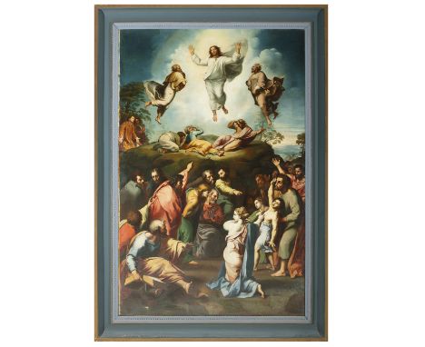 AFTER RAPHAEL, 19TH CENTURY,  The Transfiguration  Oil on canvas, 200 x 134cm Condition Report:  Re-lined circa 1990'sSome ol