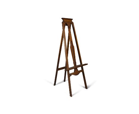 A MAHOGANY FRAMED ARTIST'S EASEL 192cm high