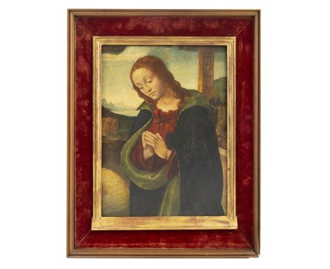 FOLLOWER OF PIETRO VANNUCCI  Portrait of The Madonna Oil on board laid down on panel, 41 x 30.5cmProvenance : Senator Edward 