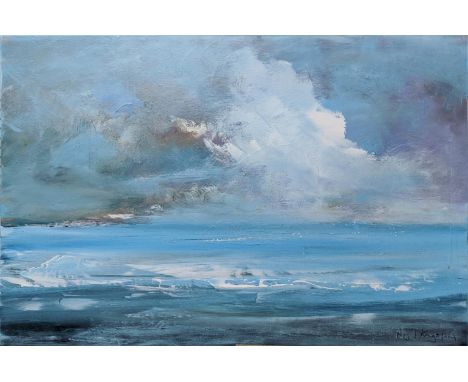 NIGEL KINGSTON 'Seascape', oil on canvas, signed lower right, 60cm x 90cm. 