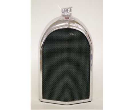 A vintage Ruddspeed 'Bentley' radiator decanter or spirit flask, 19.5cm high. 