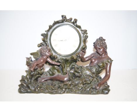 Resin mantle clock Length 43 cm