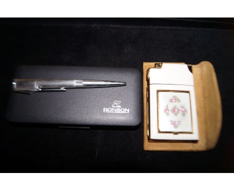Ronson penliter together with a cigarette case/compact/lighter