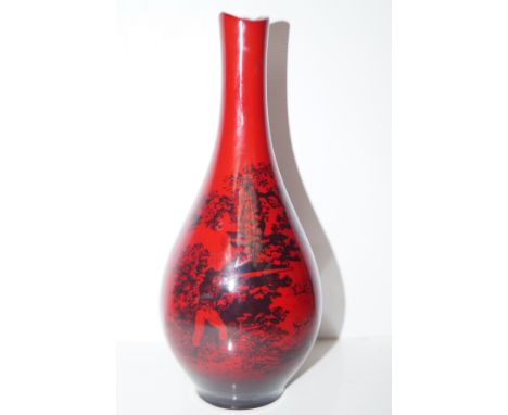 Royal Doulton flambe vase in the woodcut 1612 pattern Height 21 cm