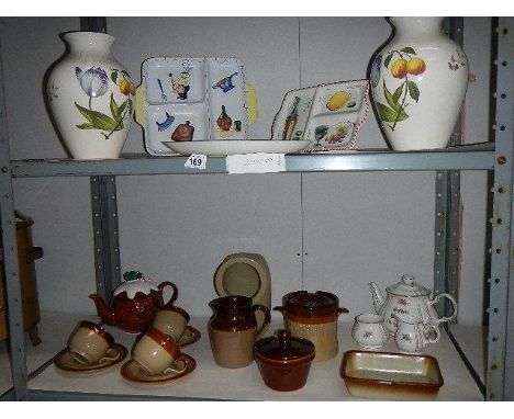 A mixed lot of china including pair of Spode vases.