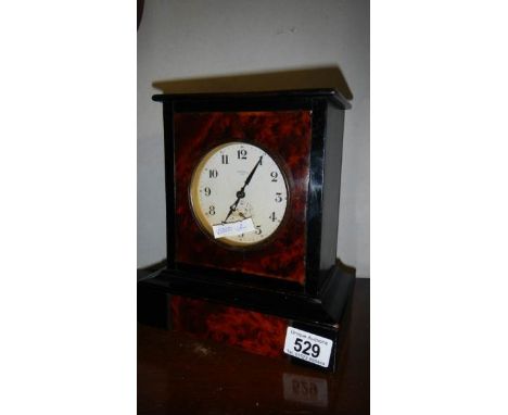 A wood mantel clock, 1930/40's, 'Ingersol Duo', in working order,
