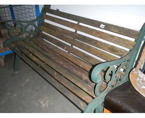 An old garden bench.