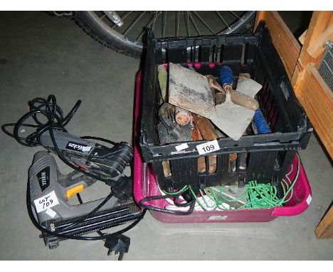 A quantity of electric hand tools etc.,