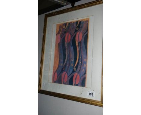 A framed and glazed print.