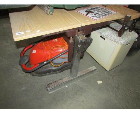 A folding work bench.