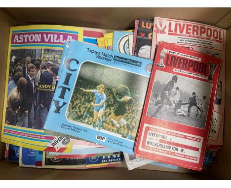 A collection of over 130 football programmes, fully catalogued, featuring fixtures with major clubs dating from 1960s-1990s, 