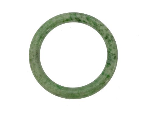 A green hardstone bangle bracelet, boxed