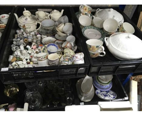 A collection of ceramics and glassware, to include A Devon Fieldings Nursery set, decorated with nursery rhyme scenes, a Nodd