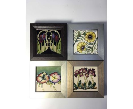 Four Moorcroft tubelined plaques, including William De Morgan Cornflower Trial plaque by Nicola Slaney, circa 2019; Caithness