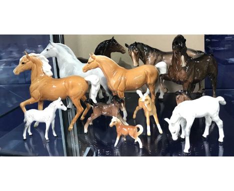 A collection of Beswick horses