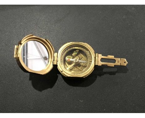 A Nautical Stanley brass cased Natural Sine compass