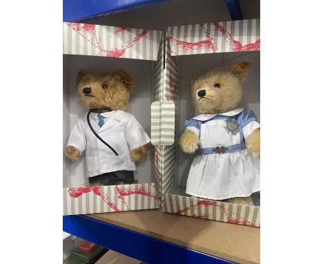 Two Steiff bears, The Good Doctor and The Bear That Cares, both in Steiff boxes (2)