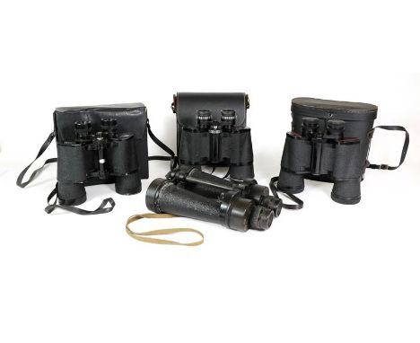 A Pair of Second World War CF41 7X Naval Binoculars by Barr &amp; Stroud, marked A.P No.1900A, broad arrow, serial no. 84157,