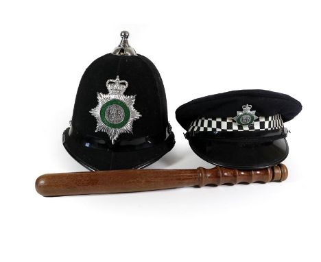 An Elizabeth II Ball-Top Custodian Police Helmet, with anodised and enamel helmet plate to Royal Parks Constabulary, together