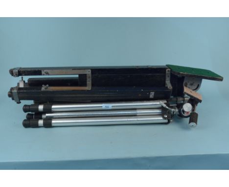 Assorted vintage camera and photography stands and tripods