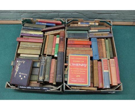 Two boxes of vintage books including Bernard Shaw, O'Henry etc