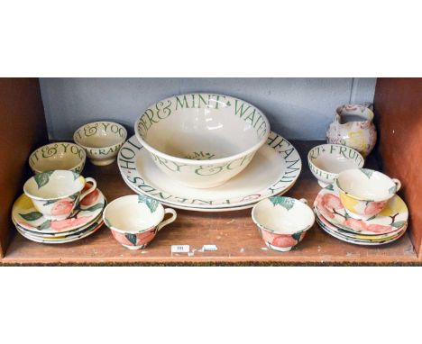 A Collection of Emma Bridgewater Pottery, including ''National Trust'' pattern breakfast cups and saucers, etc (one shelf)Bot