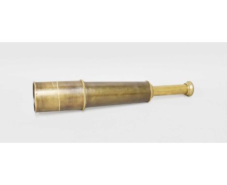 A Ross (London) Four Drawer Telescope, No.1021, 1 3/4" objective lens, overall length 32 1/2", 33cm