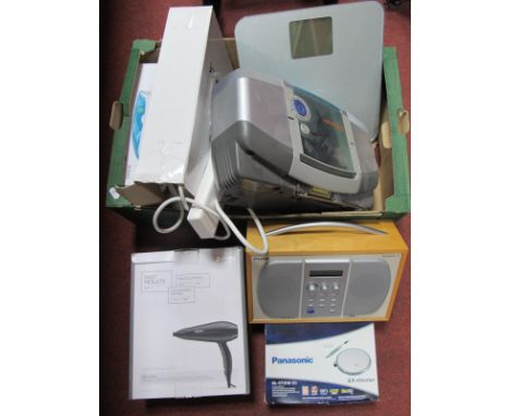 Pure Evoke Digital Radio, Salter Scales, Babyliss hairdryer, Panasonic portable cd player, Bosch iron, etc (sold for parts on