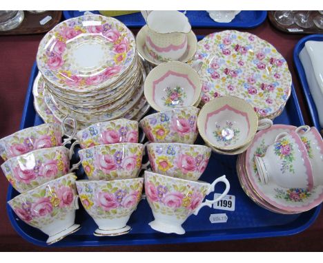 Royal Albert 'Serena' Tea Ware, of approximately of twenty three pieces (some damaged) 'Prudence' coffee ware, four chintz pl