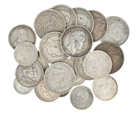 Central and Southern Europe, a collection of silver coins, crown equivalents and fractions, including: Naples, Ferdinand II, 