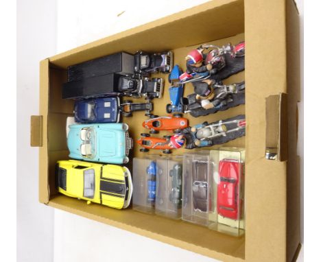 Collection of die-cast model Cars, Ertl Mustang, Burago Chevrolet, Matchbox, Solido etc three Best of British, Born to Ride L
