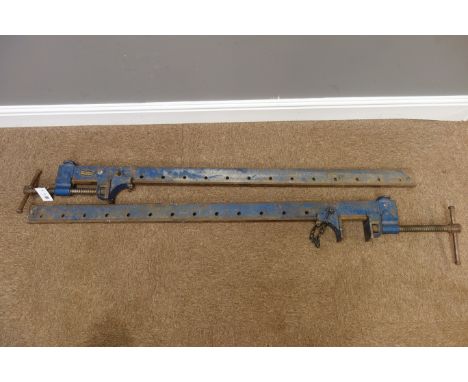Two Record no.188 heavy duty sash clamps, L126cm   Condition Report   Click here for further images, condition, auction times