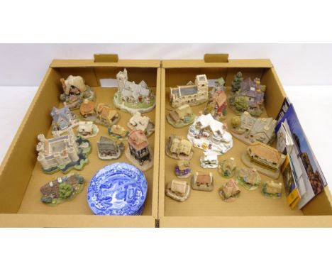 Collection of Lilliput lane models including 'St Lawrence Church', 'The Coach & Horses', 'The Star Inn', 'Bodiam' and other m