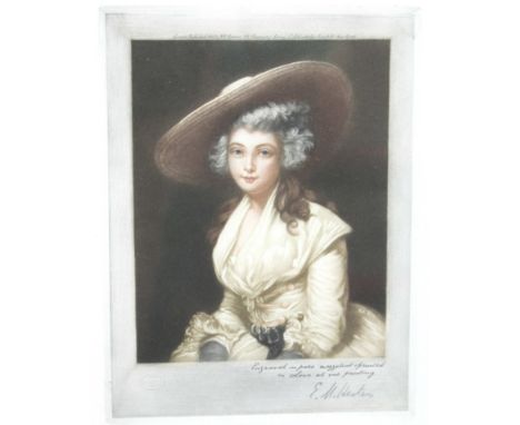 After Sir Joshua Reynolds - Lady Anne Bingham (1767-1840) engraved by Edward M Hester, signed in pencil, published 1912 by F 